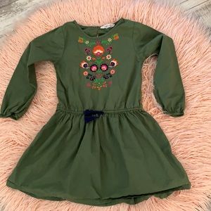 Floral Embroidered Girls Dress